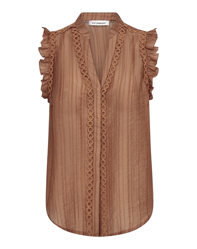 Co' Couture - ReggieCC Frill Top - Suntan